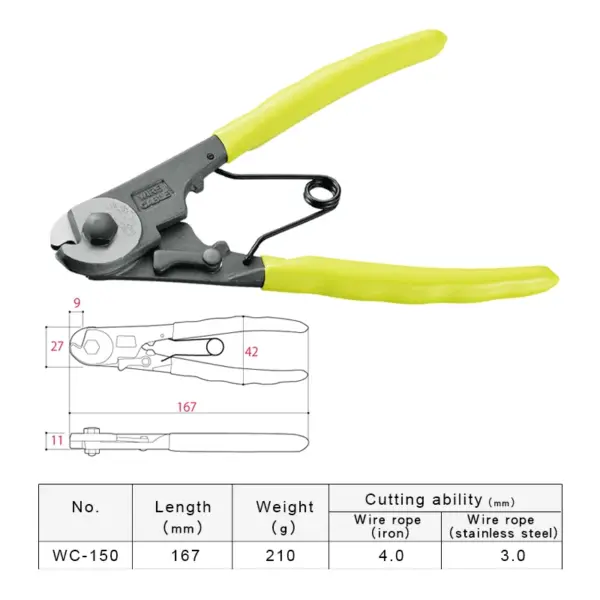 TSUNODA Heavy Duty Cable Cutter WC-150/WC-200 - Image 7