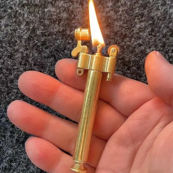 Retro Bullet Kerosene Lighter Keychain for Men - Image 9