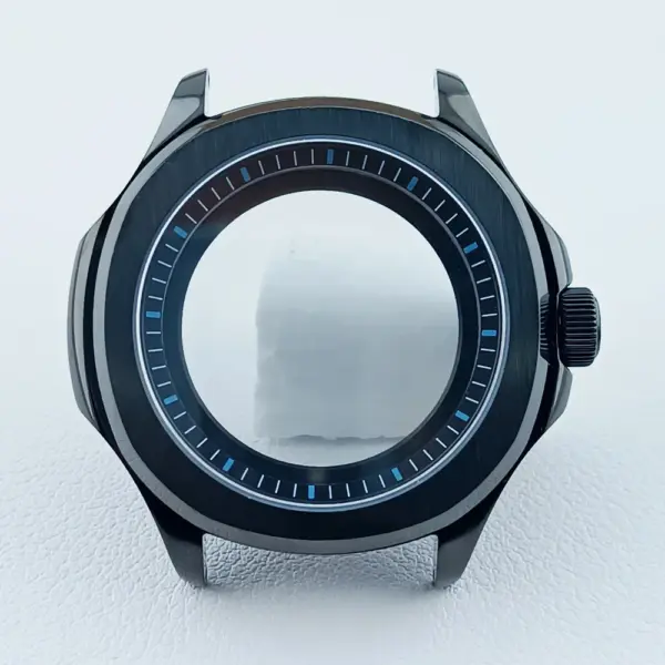39.5mm Silver Black NH35 Watch Case with Sapphire Glass - Image 18