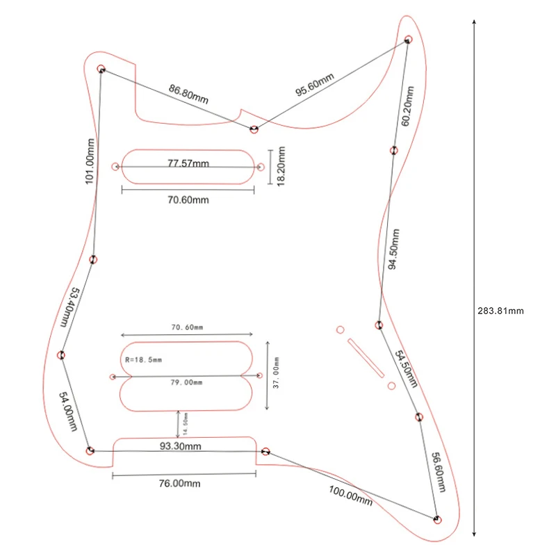Pleroo FD US 11 Screw Hole Strat Pickguard 6 Pleroo FD US 11 Screw Hole Strat Pickguard - Image 6