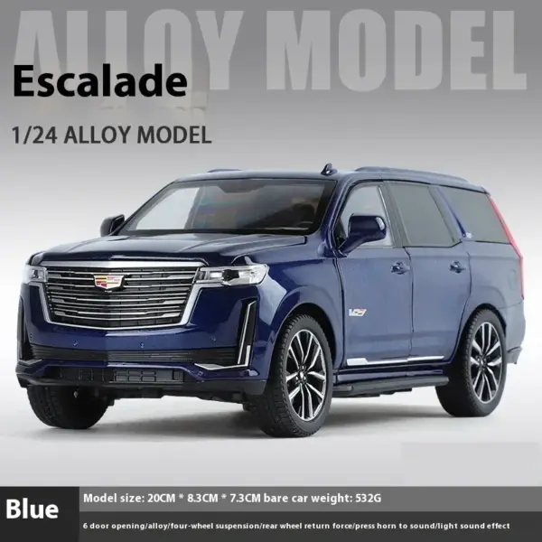 1:24 Cadillac Escalade Diecast SUV Model - Image 11