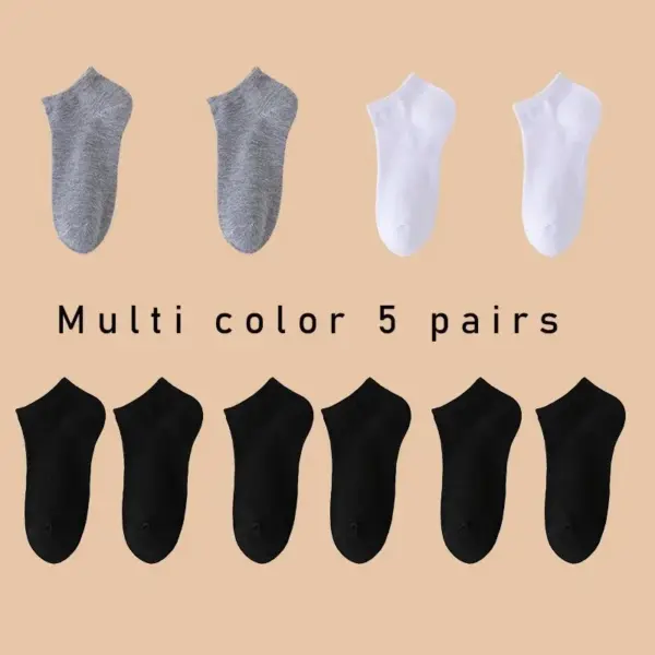Unisex Low Cut No Show Ankle Socks — 5 Pairs - Image 10
