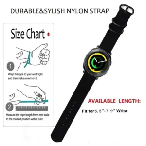 Nylon Watch Strap for Samsung Galaxy Watch 3/4/5 Pro and More 19 Seee237b7c17e489a8aa328d6c02c4087v 2