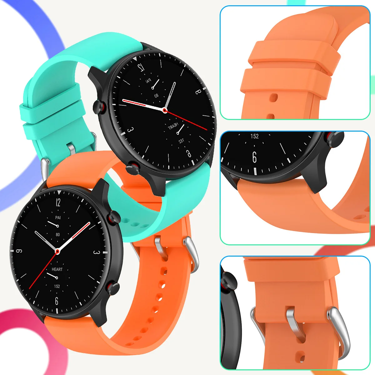 Universal Silicone Strap for Samsung Galaxy Watch 7 4 Universal Silicone Strap for Samsung Galaxy Watch 7 - Image 4