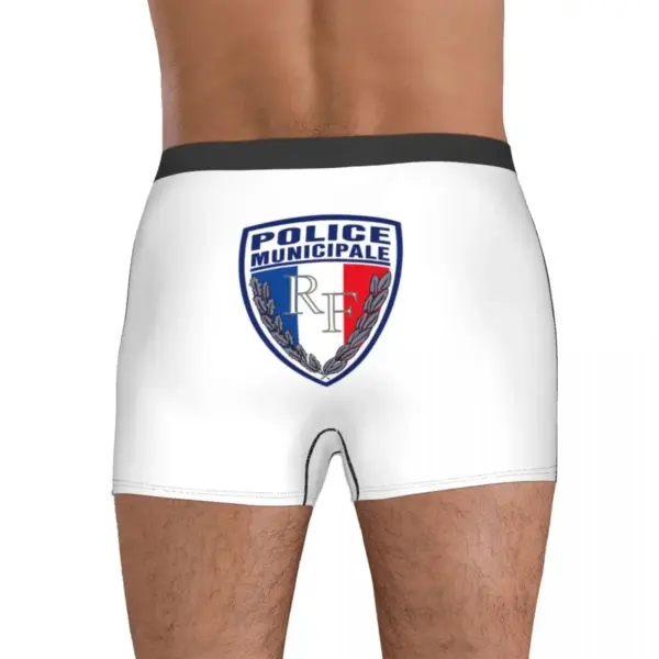 French Police Insignia Boxer Shorts for Men - Image 4