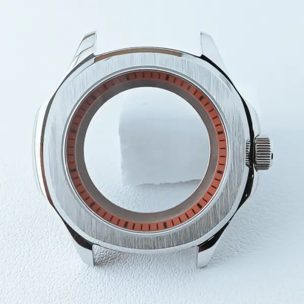 39.5mm Silver Black NH35 Watch Case with Sapphire Glass - Image 31