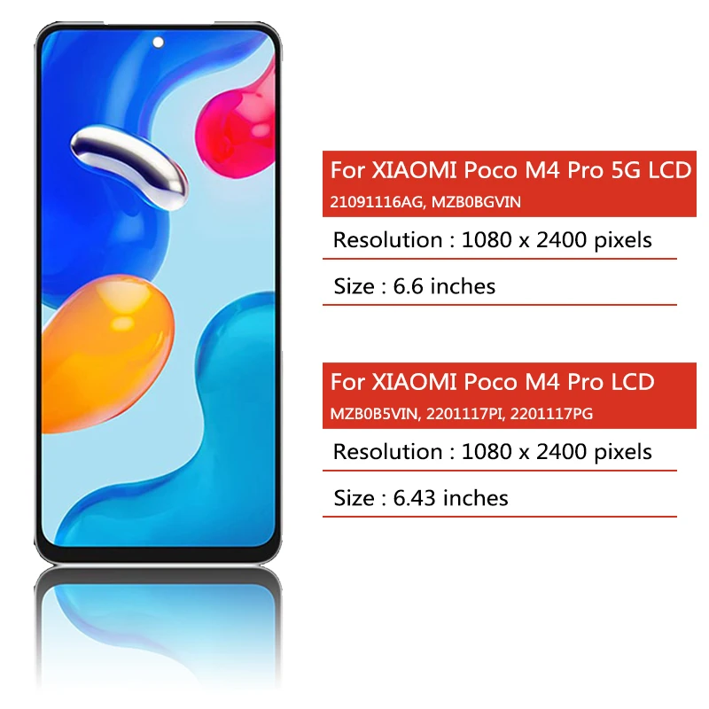 Xiaomi Poco M4 Pro 4G/5G LCD Replacement Kit 2 Xiaomi Poco M4 Pro 4G/5G LCD Replacement Kit - Image 2