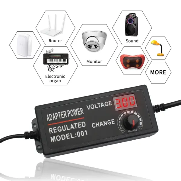 Adjustable DC Power Adapter 1V-36V for LED Strips - Image 3