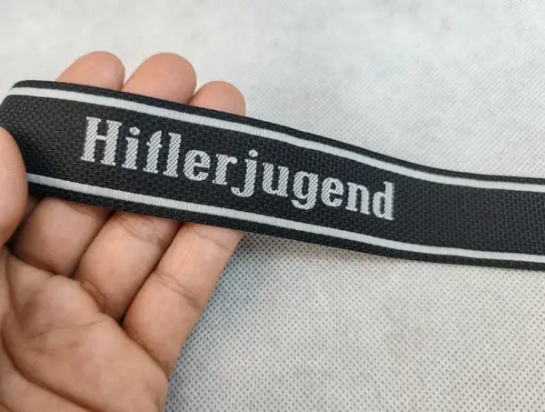 German WW2 Hitlerjugend Cuff Title Repro 2024 - Image 5