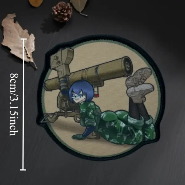 Anime Girl Printing Tactical Badge Patch for Clothing - Image 3