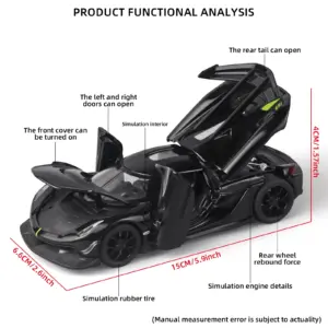 Jesko 1:32 Diecast Supercar Model Car 11 Sef97ca3c510148379a91e3ac7c90fc4fk