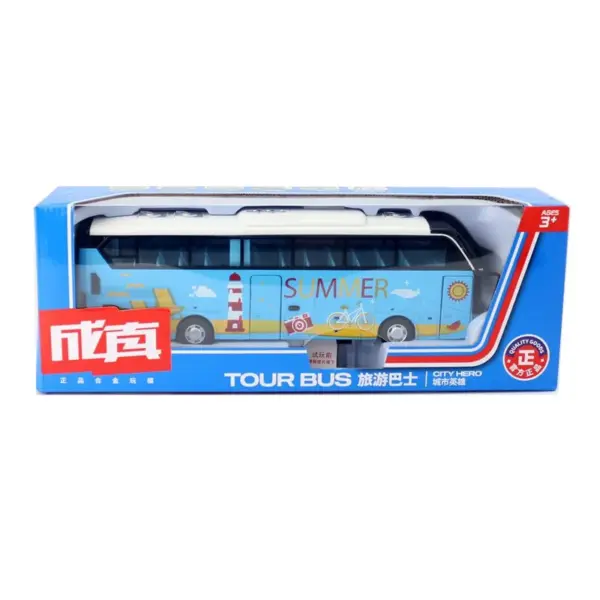 1:50 Alloy Tourist Bus Model Simulation Lights - Image 7