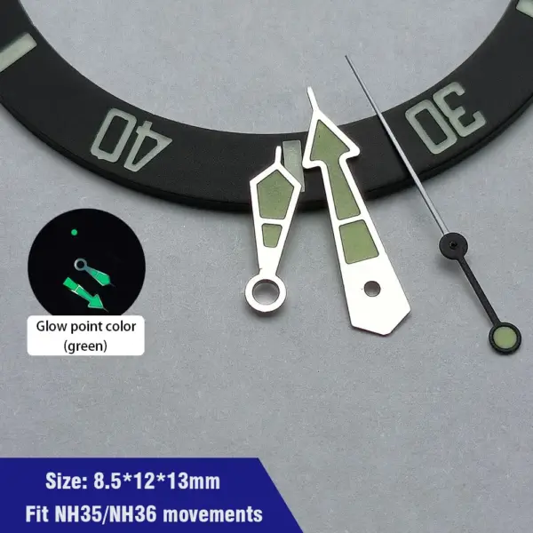 Green Luminous Watch Hands for NH35 NH36 Movement - Image 5