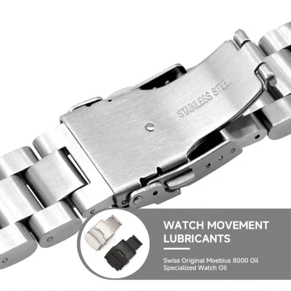 18/20/22mm Stainless Steel Watchband Clasp with Tools - Image 3