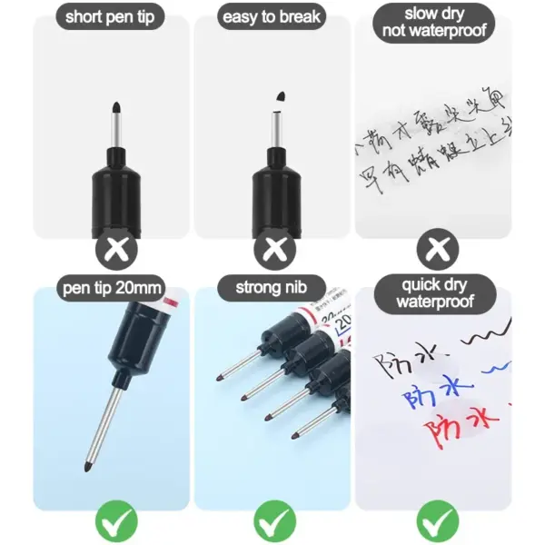 Deep Hole Long Nib Markers 8-Piece Set - Image 2