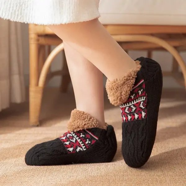 Thermal Fleece-Lined Floor Socks for Women and Men - Image 3