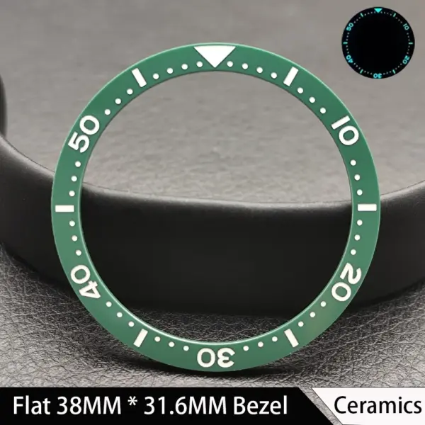 38mm Green Luminous Ceramic Watch Bezel Insert - Image 43