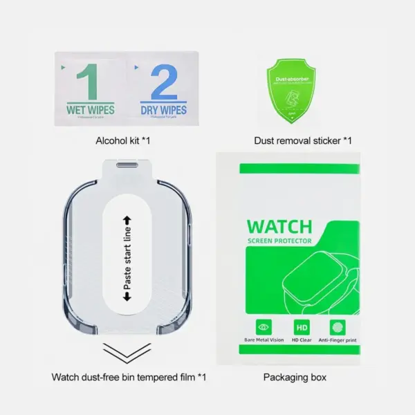 5-Pack 9H Tempered Glass Screen Protector for Apple Watch Ultra 2 49mm - Image 6