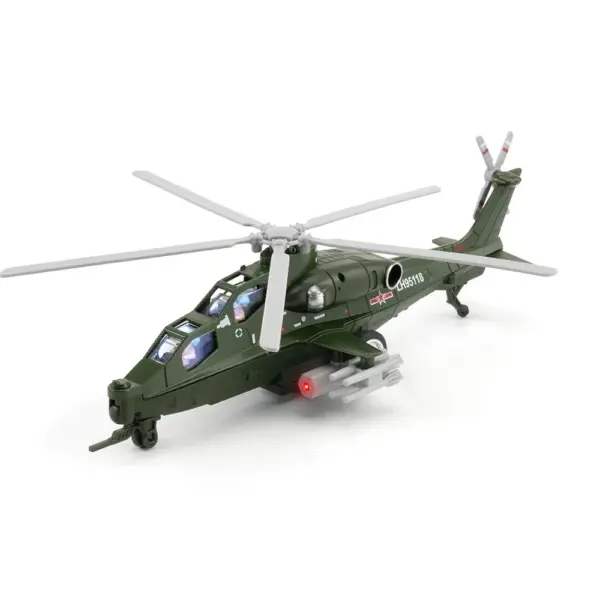 24.5CM Alloy Diecast CAIC Z-10 Helicopter Toy - Image 7