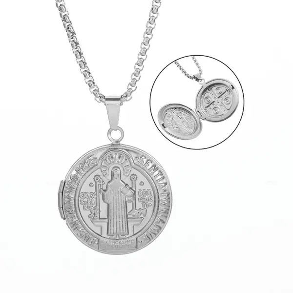 Vintage Christian Cross Stainless Steel Pendant AL20401 - Image 25
