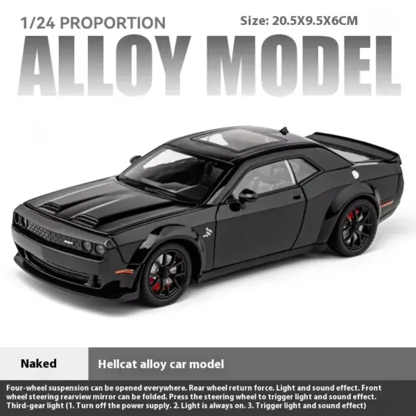 1:24 Dodge Challenger SRT Hellcat Redeye Diecast Model - Image 10