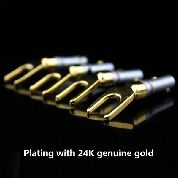 Gold Plated Y U Shape Banana Plug Connector - Image 4