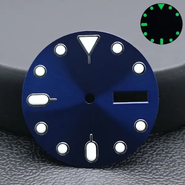 28.5mm Green/Black Dual Calendar Watch Dial for NH36 - Image 12