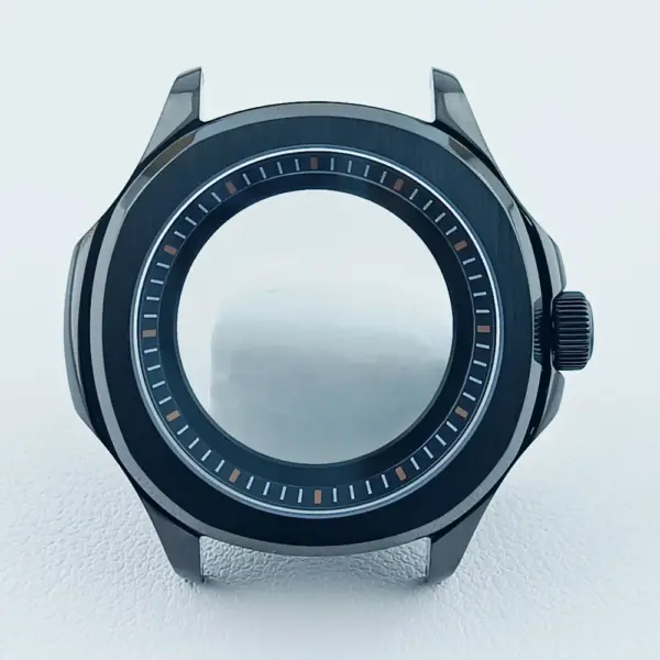 39.5mm Silver Black NH35 Watch Case with Sapphire Glass - Image 17