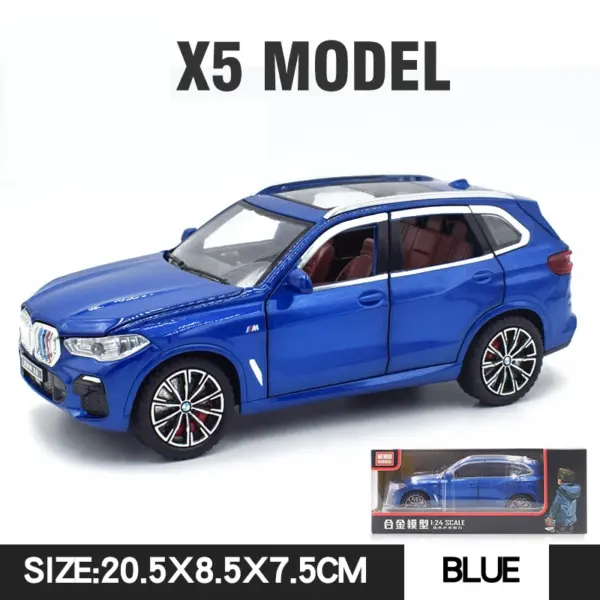 1:24 BMW X5 Alloy Model Car Collectible Toy - Image 9