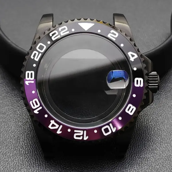 GMT 40.5MM Bidirectional Sapphire Watch Case for NH34 NH35 - Image 24