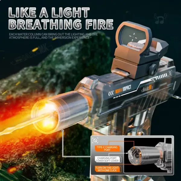 UZI Electric Water Gun with Lights - Image 2
