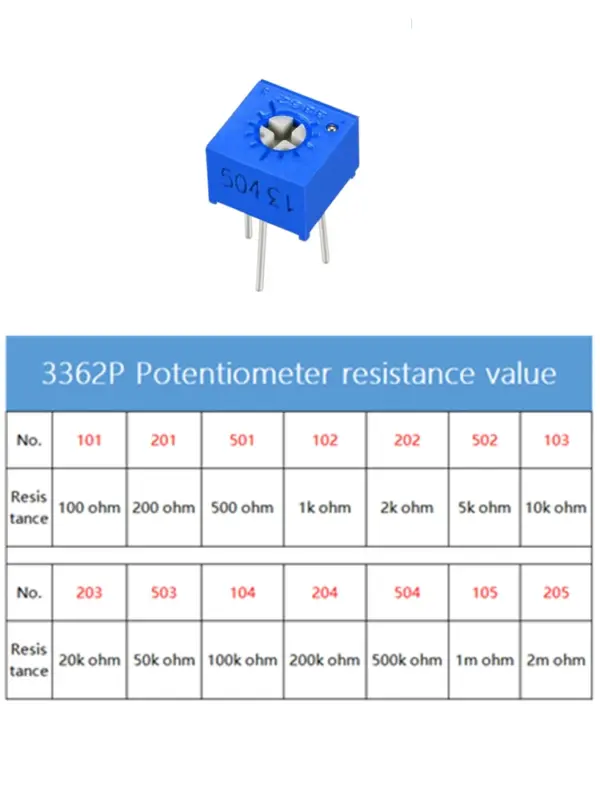 10PCS 3362P Precision Trimmer Potentiometers - Image 6