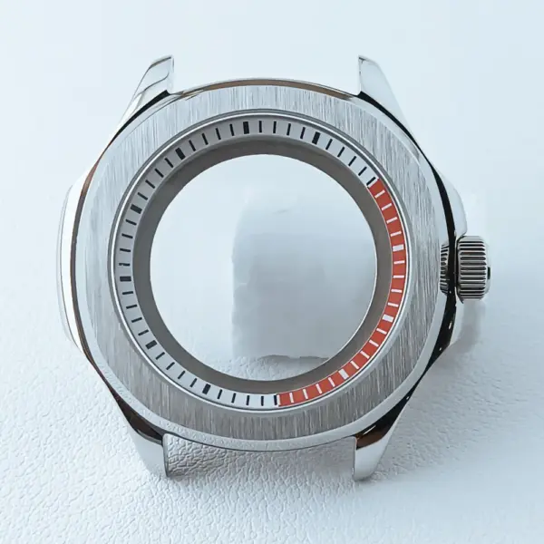 39.5mm Silver Black NH35 Watch Case with Sapphire Glass - Image 33