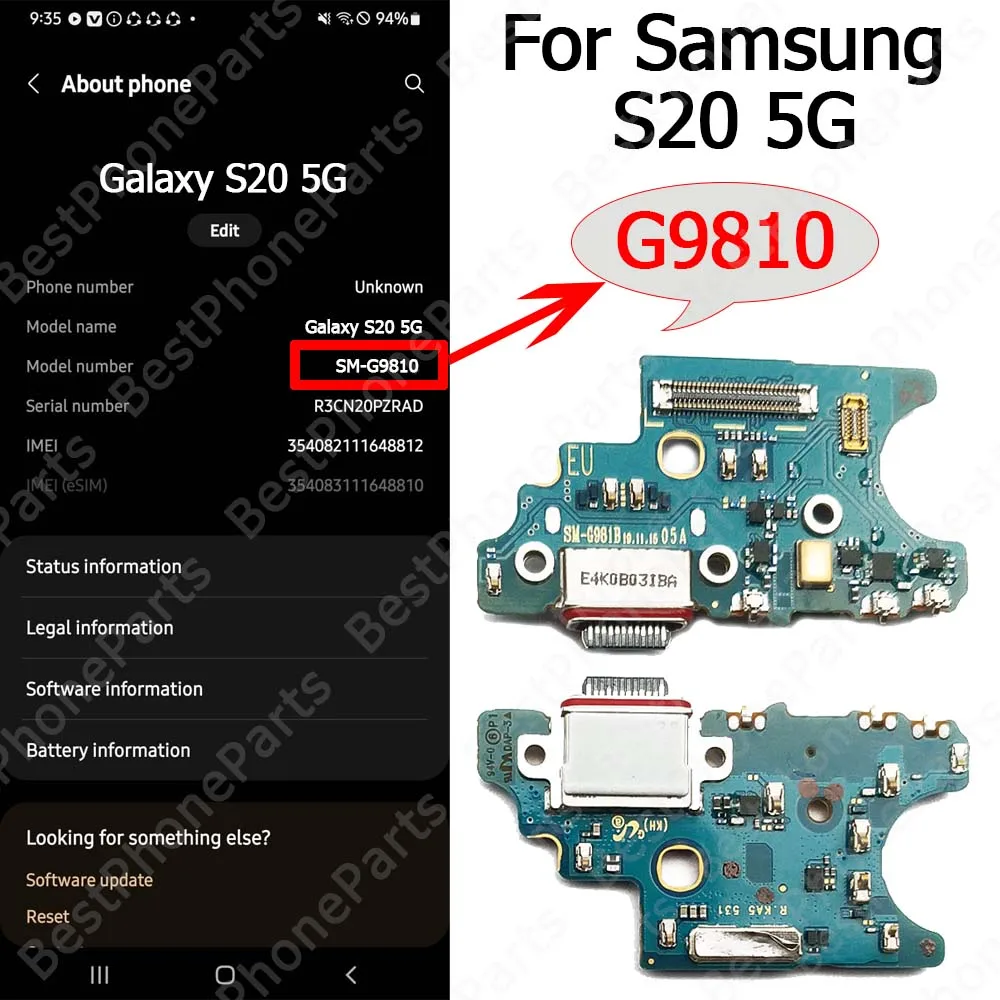 Samsung Galaxy S20 Ultra S20 Plus S20+ Charging Port Repair Socket 6 Samsung Galaxy S20 Ultra S20 Plus S20+ Charging Port Repair Socket - Image 6