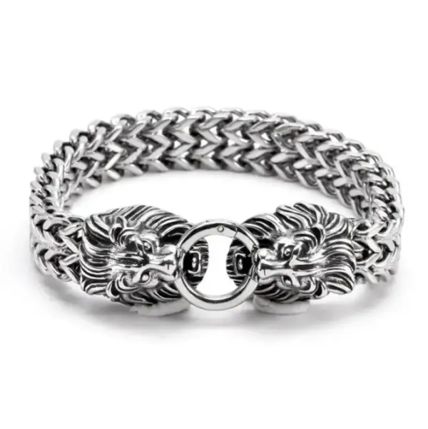 Vintage Nordic Wolf and Thor's Hammer Necklace for Men - Image 14