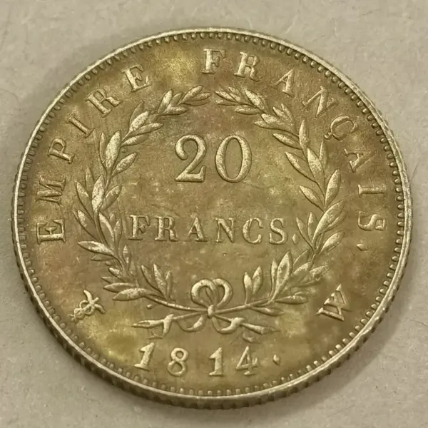 Replica 1814 France 20 Francs Napoleon Coin - Image 2