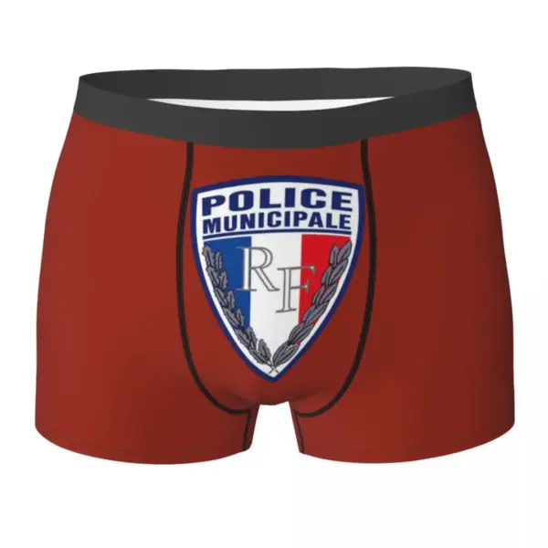 French Police Insignia Boxer Shorts for Men - Image 7