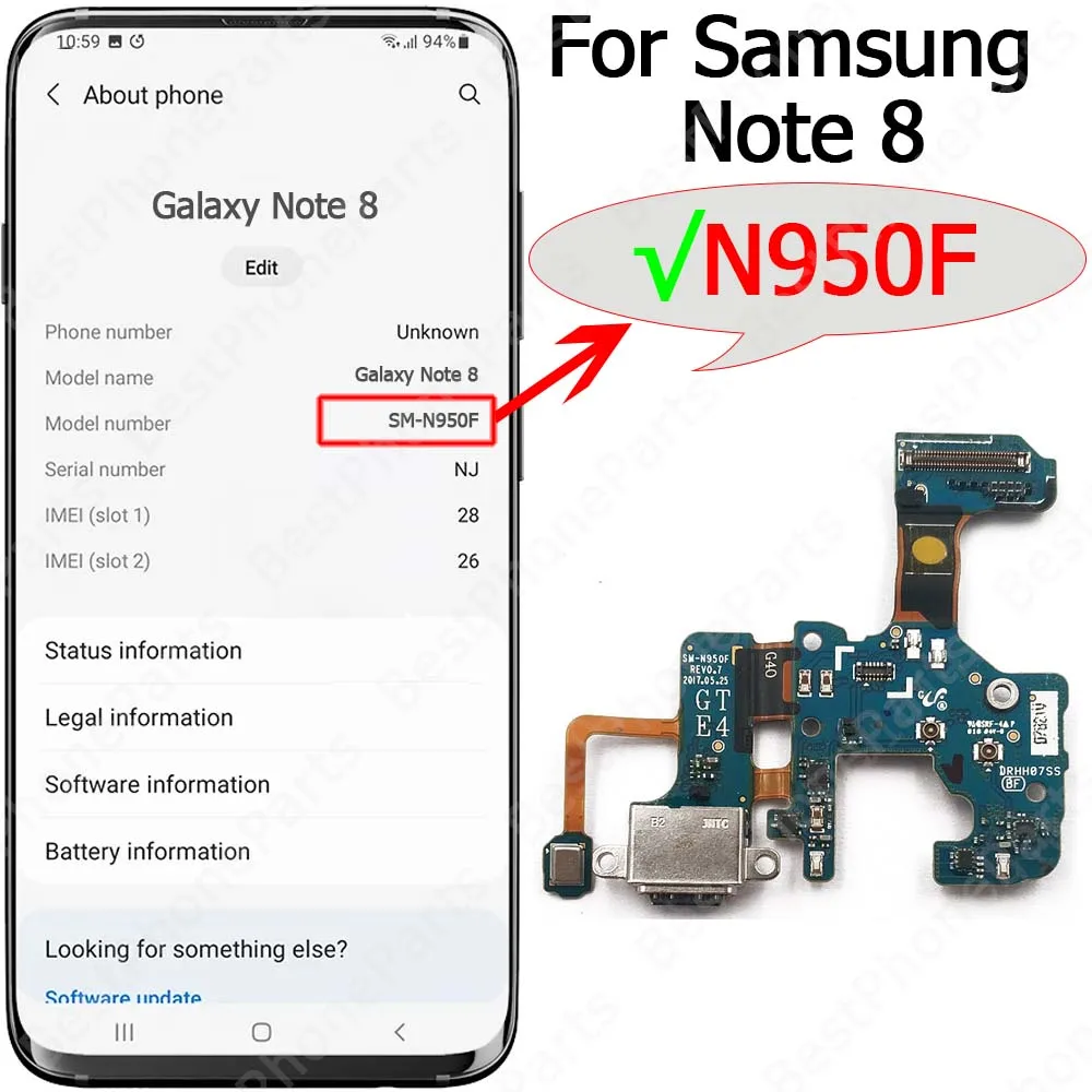 Samsung Galaxy Note 10 Lite USB Charging Port PCB 12 Samsung Galaxy Note 10 Lite USB Charging Port PCB - Image 12