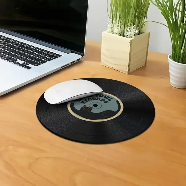 Vintage Round Rubber Mouse Pad for Desk - Image 4