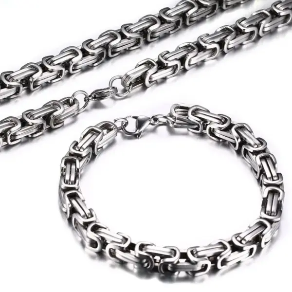 Vintage Nordic Wolf and Thor's Hammer Necklace for Men - Image 11