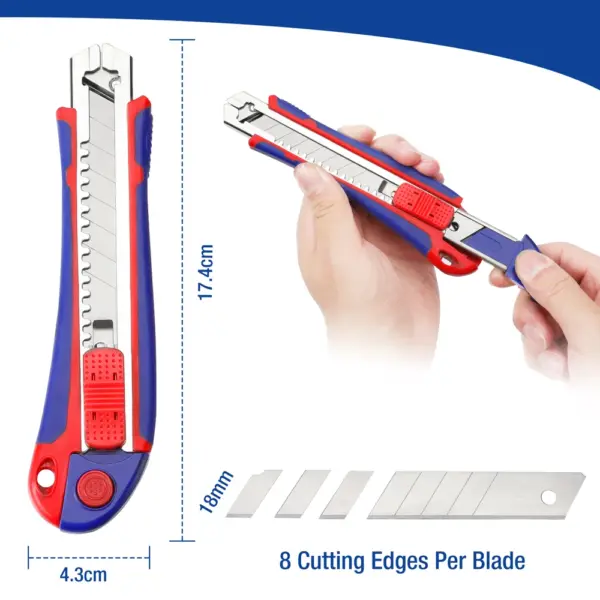 WORKPRO Retractable Utility Knife with 5 Blades - Image 3
