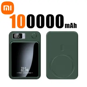 Xiaomi 100000mAh Wireless Magnetic Power Bank Super Fast Charging Ultra Capacity Digital External Battery Power Bank For Iphone 28 Sf43ceab3a66a4c72a7d0ac194223dedce