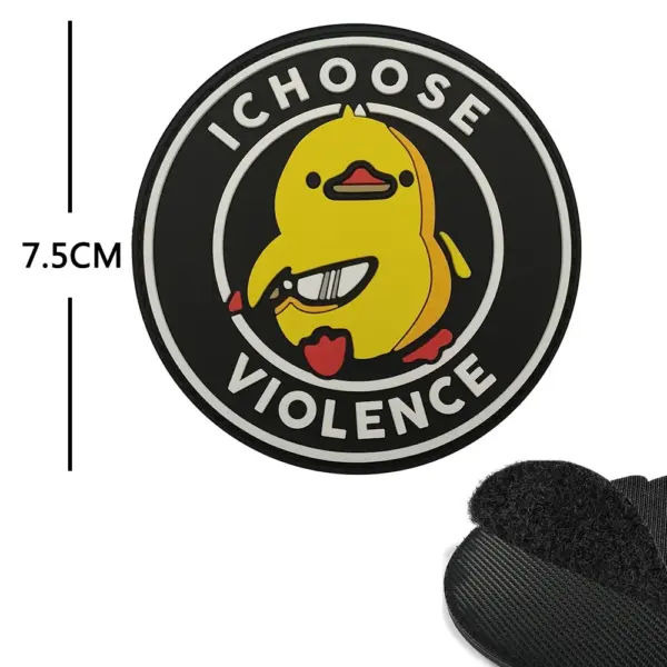 I CHOOSE VIOLENCE Duck Tactical PVC Patch for Clothes - Image 4