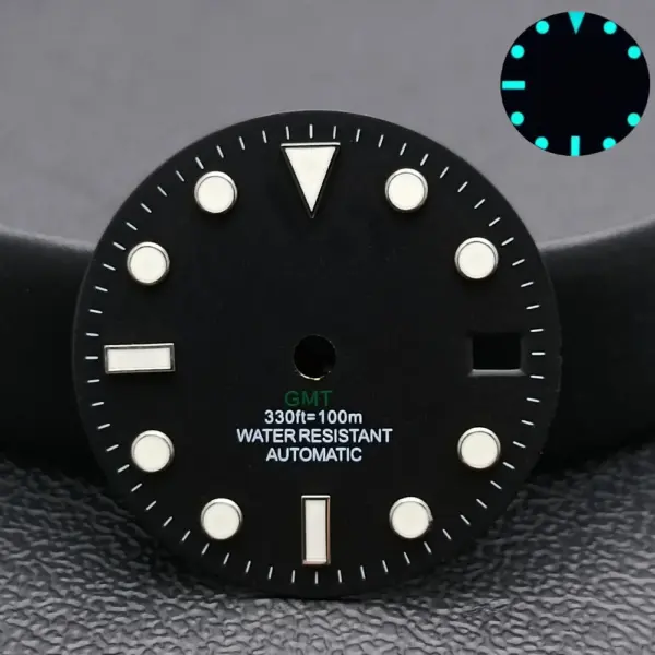 NH34/NH35 Caliber Watch Dial with Blue-Green Luminous Finish - Image 22