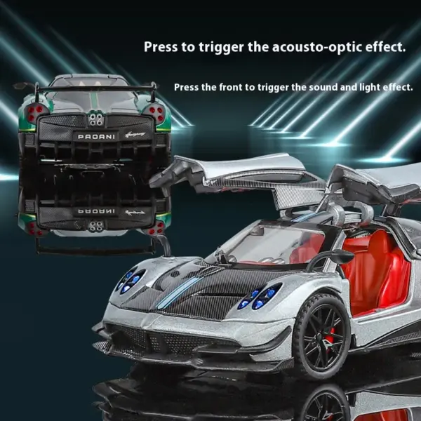 1:32 Pagani Huayra BC Diecast Car Model for Collectors - Image 3