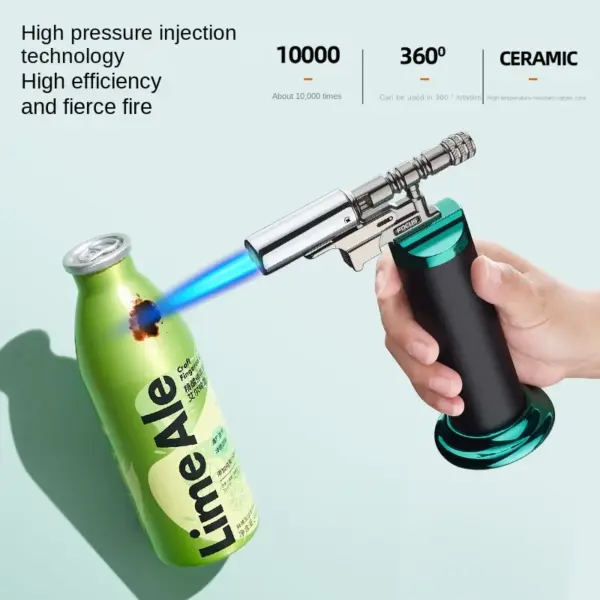 Windproof Blue Flame Jet Torch Lighter for Outdoor Use - Image 2