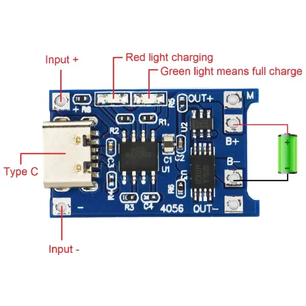 TP4056 Type-C Lithium Battery Charger Module - Image 4