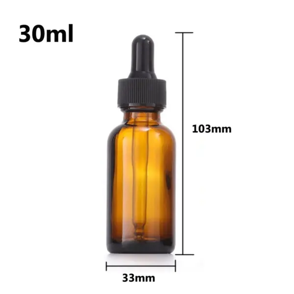 Amber Glass Bottles with Dropper Dispenser Set - Image 8