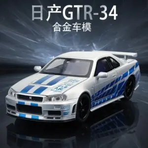 1:32 Nissan GTR-R34 Diecast Model Car 10 Sf579f91367724ae9b68086567dddd36e9
