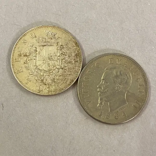Replica 1864 Italy 50 Lire Coin Set - Image 2